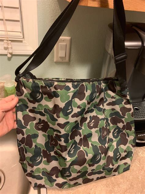 bape shoulder bag fake|square bape shoulder bag.